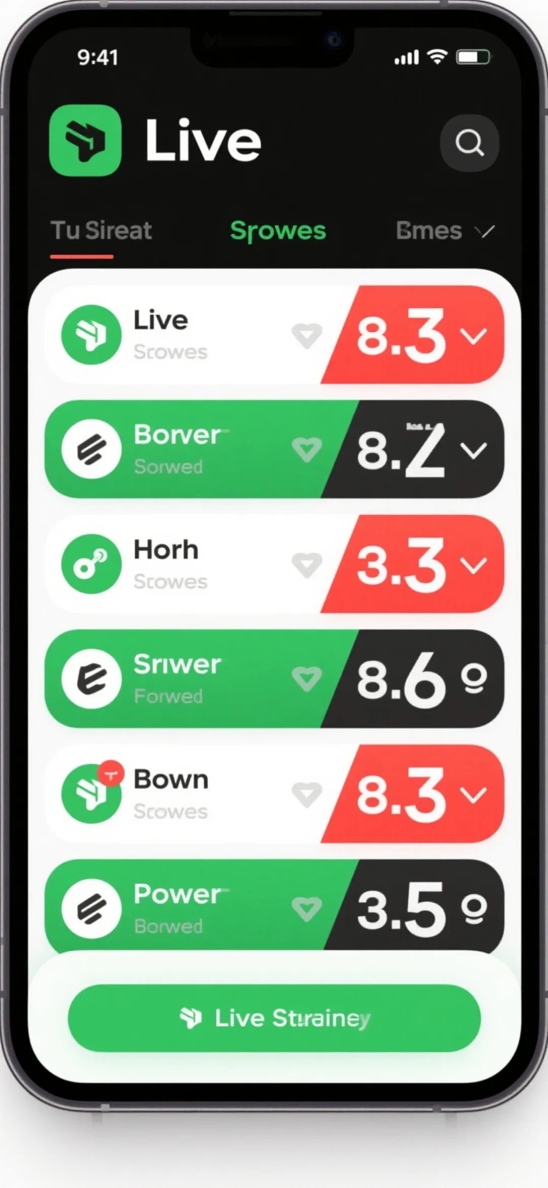 球速体育App比分界面
